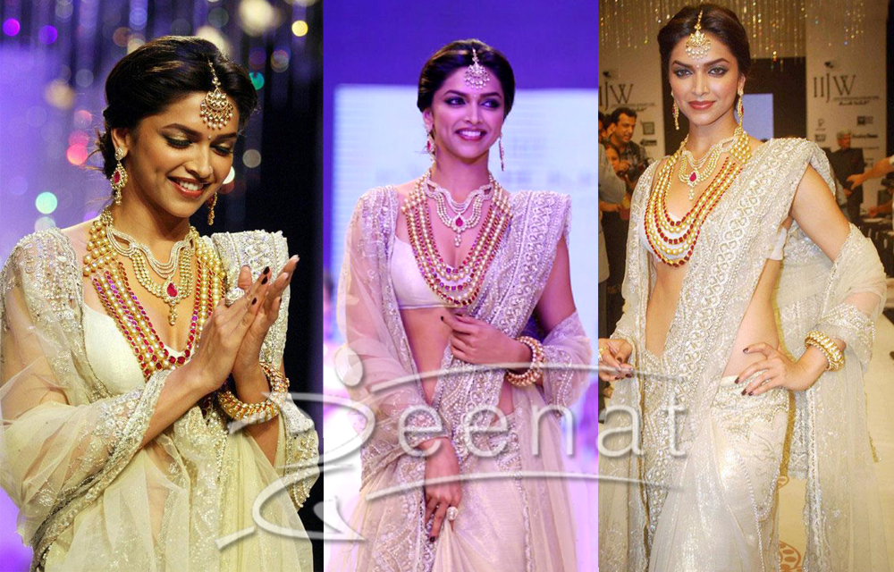 Bollywood Designer Lehenga Saree on Deepika Pudakone