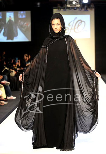 Full Black Designer Sleeves Abaya | Zeenat Abayas
