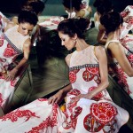 Printed Sleeveless Parallel Dress | Mahnoush Summer Collection 2011