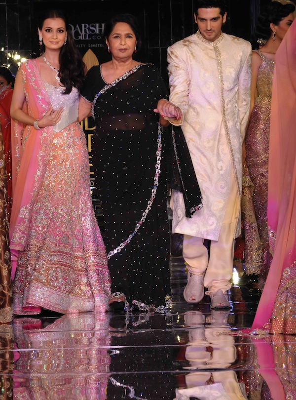 Dia Mirza And Zayed Khan In Wedding Dresses By Adarsh Gill