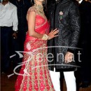 Ritesh Deshmukh with Genelia at their Wedding Reception pic