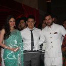 Kareena Kapoor Aamir Khan Saif Ali Khan Kiran Rao at Ritesh Deshmukh Genelia Wedding Reception at Hotel Grand Hyatt in Mumbai