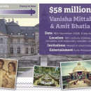 Vanisha Mittal & Amit Bhatia - $58 million