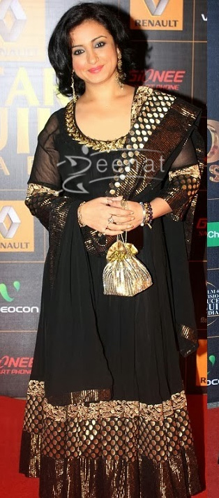 Divya Dutta In Black Anarkali Frock